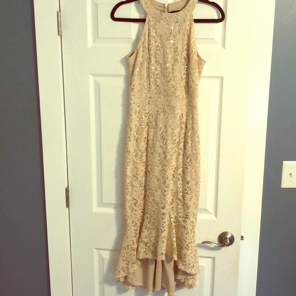 Gold sequin gown